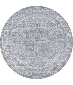 Jonathany Modern Persian MDP106C Light Gray/Ivory Area Rug 5 ft. X 5 ft. Round