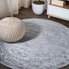 Jonathany Modern Persian MDP106C Light Gray/Ivory Area Rug 6 ft. 7 in. X 6 ft. 7 in. Round