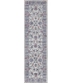 Jonathany Modern Persian MDP107A Light Grey/Red Area Rug 2 ft. 3 in. X 8 ft. Runner
