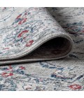 MODERN PERSIAN Area Rug Modern Vintage Medallion Light Grey/Red 6' Square Area Rug