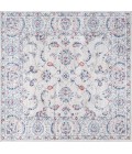 MODERN PERSIAN Area Rug Modern Vintage Medallion Light Grey/Red 6' Square Area Rug
