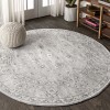 Jonathany Modern Persian MDP107B Light Grey Area Rug 6 ft. 7 in. X 6 ft. 7 in. Round