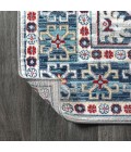 Modern  Vintage Moroccan Traditional Light Grey/Blue 5 ft. x 8 ft. Area Rug