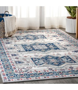 Jonathany Modern Persian MDP108A Light Grey/Blue Area Rug 5 ft. 3 in. X 7 ft. 6 in. Rectangle