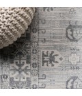 MODERN PERSIAN Area Rug Modern Vintage Medallion Light Gray 5 ft. x 8 ft. Area Rug