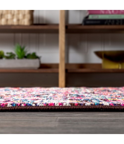 MODERN PERSIAN Area Rug Modern Boho Floral Multi/Purple 9 ft. x 12 ft. Area Rug