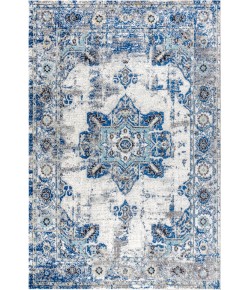 Jonathany Modern Persian MDP201A Ivory/Blue Area Rug 5 ft. 3 in. X 7 ft. 7 in. Rectangle