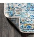 MODERN PERSIAN Area Rug Modern Boho Vintage Medallion Cream/Blue 4 ft. x 6 ft. Area Rug
