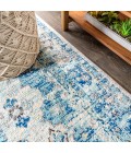 MODERN PERSIAN Area Rug Modern Boho Vintage Medallion Cream/Blue 4 ft. x 6 ft. Area Rug