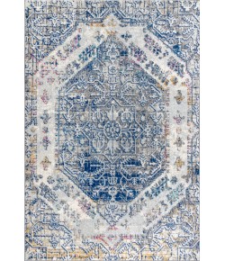 Jonathany Modern Persian MDP203A Cream/Blue Area Rug 3 ft. X 5 ft. Rectangle