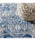 MODERN PERSIAN Area Rug Modern Boho Vintage Cream/Blue 3 ft. x 5 ft. Area Rug