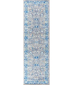 Jonathany Modern Persian MDP204A Gray/Navy Area Rug 2 ft. 3 in. X 8 ft. Runner
