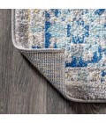 MODERN PERSIAN Area Rug Modern Boho Floral Gray/Navy 4 ft. x 6 ft. Area Rug