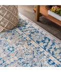 MODERN PERSIAN Area Rug Modern Boho Floral Gray/Navy 4 ft. x 6 ft. Area Rug