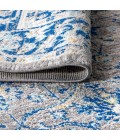 MODERN PERSIAN Area Rug Modern Boho Floral Gray/Navy 4 ft. x 6 ft. Area Rug