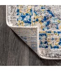 MODERN PERSIAN Area Rug Modern Boho Vintage Trellis Blue/Multi 4 ft. x 6 ft. Area Rug