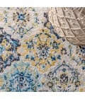 MODERN PERSIAN Area Rug Modern Boho Vintage Trellis Blue/Multi 4 ft. x 6 ft. Area Rug
