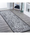 MODERN PERSIAN Area Rug Modern Boho Vintage Trellis Black/Ivory 2 ft. x 8 ft. Runner Rug