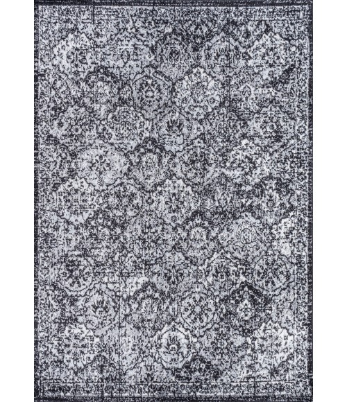 MODERN PERSIAN Area Rug Modern Boho Vintage Trellis Black/Ivory 5 ft. x 8 ft. Area Rug