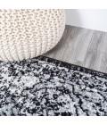 MODERN PERSIAN Area Rug Modern Boho Vintage Trellis Black/Ivory 2 ft. x 8 ft. Runner Rug