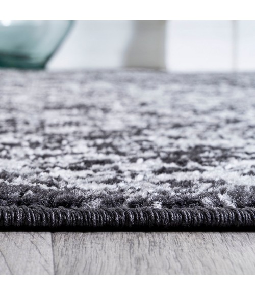 MODERN PERSIAN Area Rug Modern Boho Vintage Trellis Black/Ivory 2 ft. x 8 ft. Runner Rug