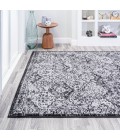 MODERN PERSIAN Area Rug Modern Boho Vintage Trellis Black/Ivory 5 ft. x 8 ft. Area Rug