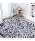 MODERN PERSIAN Area Rug Modern Boho Vintage Trellis Black/Ivory 5 ft. x 8 ft. Area Rug