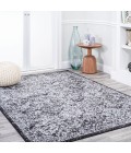MODERN PERSIAN Area Rug Modern Boho Vintage Trellis Black/Ivory 5 ft. x 8 ft. Area Rug