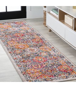 Jonathany Modern Persian MDP205C Ivory/Navy/Multi Area Rug 2 ft. 3 in. X 8 ft. Runner