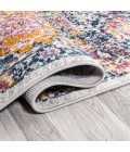 MODERN PERSIAN Area Rug Modern Boho Vintage Trellis Ivory/Navy/Multi 2 ft. x 8 ft. Runner Rug