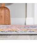 MODERN PERSIAN Area Rug Modern Boho Vintage Trellis Ivory/Navy/Multi 2 ft. x 8 ft. Runner Rug