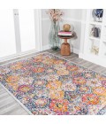 MODERN PERSIAN Area Rug Modern Boho Vintage Trellis Multi 3 ft. x 5 ft. Area Rug