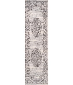 Jonathany Modern Persian MDP206A Dark Gray/Cream Area Rug 2 ft. 3 in. X 8 ft. Runner
