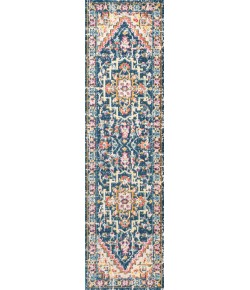 Jonathany Modern Persian MDP207A Blue/Beige Area Rug 2 ft. 3 in. X 8 ft. Runner