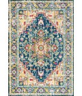 MODERN PERSIAN Area Rug Brooklyn Geometric Medallion Blue/Beige 3 ft. x 5 ft. Area Rug