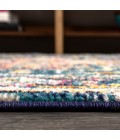 Brooklyn Geometric Medallion Blue/Beige 2 ft. x 8 ft. Runner Rug
