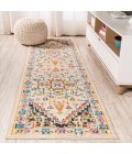 MODERN PERSIAN Area Rug Brooklyn Geometric Medallion Beige/Ivory 2 ft. x 8 ft. Runner Rug