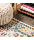 MODERN PERSIAN Area Rug Brooklyn Geometric Medallion Beige/Ivory 2 ft. x 8 ft. Runner Rug