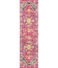 Brooklyn Geometric Medallion Red/Pink 2 ft. x 8 ft. Runner Rug