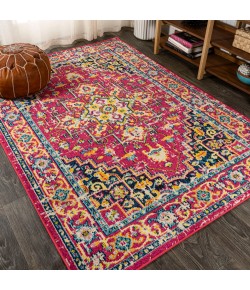 Jonathany Modern Persian MDP207C Red/Pink Area Rug 4 ft. X 6 ft. Rectangle