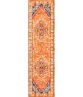 MODERN PERSIAN Area Rug Brooklyn Geometric Medallion Orange/Blue 2 ft. x 8 ft. Runner Rug