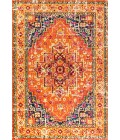 MODERN PERSIAN Area Rug Brooklyn Geometric Medallion Orange/Blue 8 ft. x 10 ft. Area Rug
