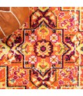 MODERN PERSIAN Area Rug Brooklyn Geometric Medallion Orange/Blue 8 ft. x 10 ft. Area Rug