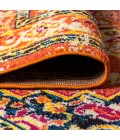 MODERN PERSIAN Area Rug Brooklyn Geometric Medallion Orange/Blue 8 ft. x 10 ft. Area Rug