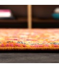 MODERN PERSIAN Area Rug Brooklyn Geometric Medallion Orange/Blue 2 ft. x 8 ft. Runner Rug
