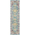 MODERN PERSIAN Area Rug Brooklyn Geometric Medallion Blue/Multi 2 ft. x 8 ft. Runner Rug