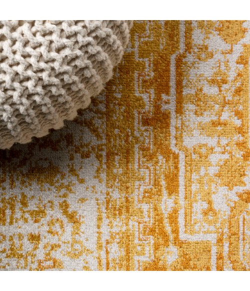 Audrey Bohemian Ornate Medallion Orange/White 3 ft. x 5 ft. Area Rug