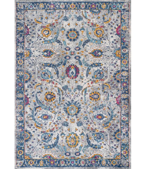 MODERN PERSIAN Area Rug Izil Modern Persian Light Gray/Blue 5 ft. x 8 ft. Area Rug