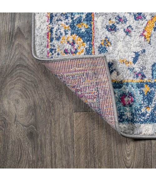 MODERN PERSIAN Area Rug Izil Modern Persian Light Gray/Blue 5 ft. x 8 ft. Area Rug