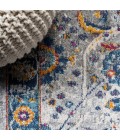 MODERN PERSIAN Area Rug Izil Modern Persian Light Gray/Blue 5 ft. x 8 ft. Area Rug